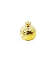 Küçük Boy Nar Tasarımlı Biblo - Seramik - Parlak Altın - Süs
