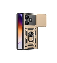 Xiaomi Redmi 13 4g Kılıf Pars Lens Yüzüklü Silikon - Gold