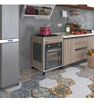 Kenzlife ankastre modülü kabini haya busa3 crd 85*60*56 fırın ocak dolabı ayarlı ayaklı üstten (Karışık)