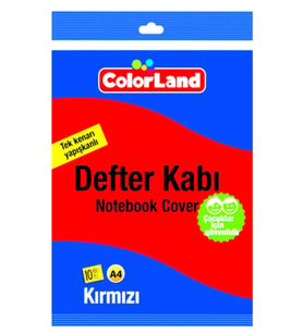 Colorland Hazır Defter Kabı A4 10Lu Kırmızı