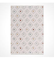 Makine Kaymaz Yıkanabilir Krem Geometrik Triko Salon Halısı Mutfak Halısı Koridor Halısı Yolluk PL06K