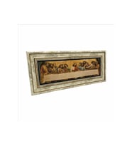 Son Akşam Yemeği Baskılı Taş Tablo 20x46