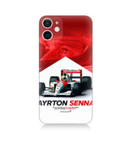 Apple iPhone 12 Mini Uyumlu Ayrton Senna Formula 1 Desenli Silikon Kılıf