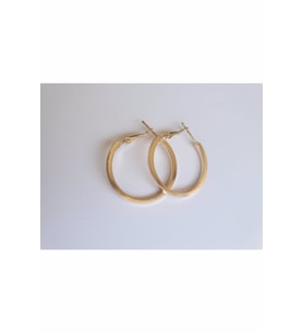 Dekoratif Metal Halka Küpe Gold