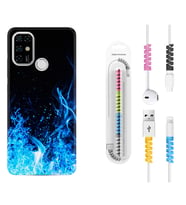 Casper E30 F20 X20 Kılıf Kablo Koruma Spiral Silikon Blue Fire 1678