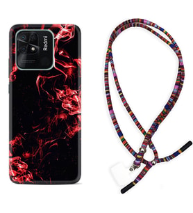 Xiaomi Poco X3 Pro M4 Pro X4 Pro C40 10C Kılıf Boyun Asklı Rasta Silikon Red Smoke 1745