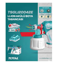 Total TSGLI20042E Lı-Ion Akülü Boya Tabancası 20V 2.0 Ah