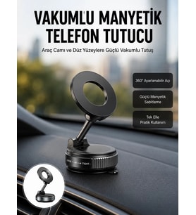 360 Derece Ayarlanabilir Manyetik Araç Telefon Standı Yeni Nesil