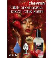 Su Bazlı Çilekli Kayganlaştıcı Jel -  Temizleme Pompası Ve  Tıkaç Çelik Plug (Kırmızı)