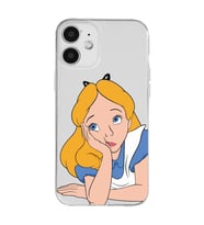 Iphone 12 Uyumlu Alice Tasarımlı Şeffaf Telefon Kılıfı