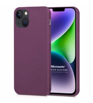 Microsonic Matte Silicone Apple iPhone 14 Plus Kılıf Mor