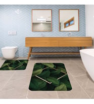 Banyo Halısı Ikili Klozet Takımı Kaymaz Tabanlı Banyo Paspas Takımı (Karışık)