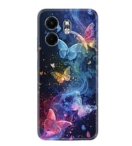 Infinix Hot 50i Kılıf Boutique Baskılı Resimli Neon Kelebekler Pcode -092