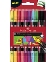 Faber-Castell Çift Taraflı Neon Keçeli Kalem 10'Lu (20 Renk)