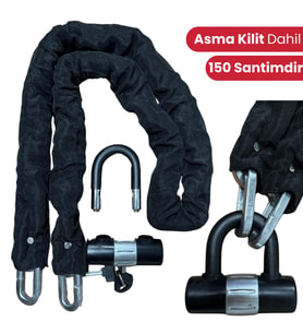 Doras Zincirli Asma Kilitli Kesilmez Bisiklet Elektrikli Scooter Motosiklet Bebek Arabası Kilidi B8000