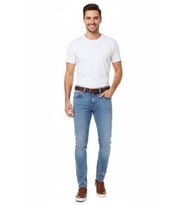 Erkek Silim Fit Jeans Model Pantolon 310 BGL-ST04976 (Buz Mavisi)