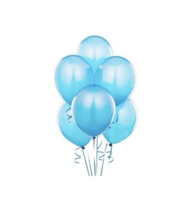 Metalik Açık Mavi Balon 10'lu M122