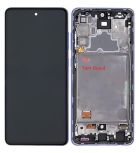 Tkgz - Samsung Galaxy A72 - SM-A725 Uyumlu Lcd Ekran Dokunmatik - A - Kalite ÇITALI MOR