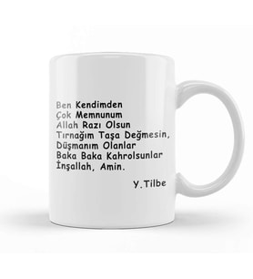 Yıldız Tilbe Motto Söz Kupa Bardak Porselen