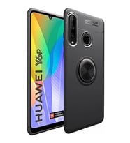 Huawei Y6P Yüzüklü Power Silikon Kılıf (Siyah)