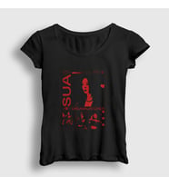Presmono Kadın Siyah Sua K Pop Dreamcatcher T-Shirt 482333tt