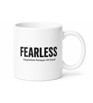 Fearless Baskılı Korkusuz İngilizce Çay Kupası Motivasyon Hediye Bardak