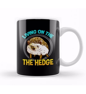 Cute & Funny Living On The Hedge Adorable Pun Kupa Bardak Porselen