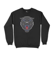 Mavi Gözlü Panter Siyah Sweatshirt