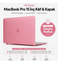 MacBook Pro 15 Mat Kılıf A1707 A1990 Uyumlu Sert TPU Kılıf İnce Hafif Koruyucu Kapak 2016-2019 Şeffaf Pembe