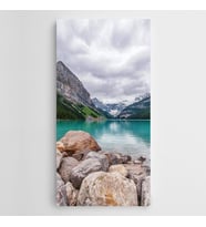 Kayalar Göl Dağlar Kanvas Tablo