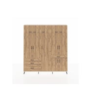 Arges Gardrop 11 Raflı 4 Çekmeceli 2 Askılı 220x30x243 Aytaşı-Çam