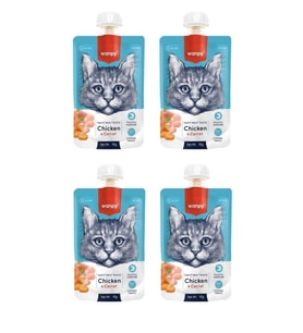 Wanpy Taze Tavuklu & Havuçlu Kedi Et Ezmesi 90 Gr. X 4 Adet