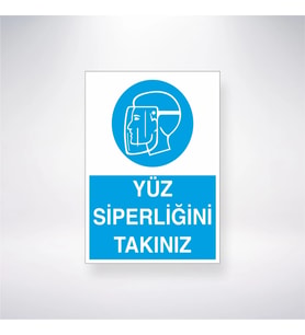Yüz Siperliği Takınız 21x28 Arkası Yapışkanlı Levha