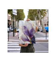 Çerçevesiz Poster, Dijital Baskı, Yaprak Temalı Soyut Poster , Modern, Soyut Minimalist Poster (Çok Renkli)
