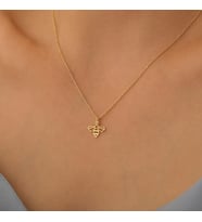 Minimalist Arı Model Kolye 925K Gümüş (Gold)