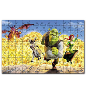 Cakapuzzle Shrek, Shrek Ekstra Büyük Puzzle Yapboz MDF (Ahşap) (120 Parça)