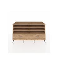 Kronos Konsol 6 Raflı 2 Çekmeceli  176x59x99 Çam-Çam