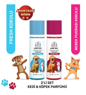 Aqua Baby Kokulu & Pure Life kokulu Kedi ve Köpek Parfümü 2*100 Ml