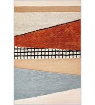 Eliana Home Baskılı, Yıkanabilir Kaymaz Taban Salon Halısı LNA1027 100x150 cm (Turuncu)
