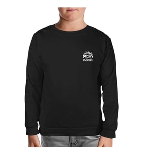 Kings Born in October - Logo Siyah Çocuk Sweatshirt