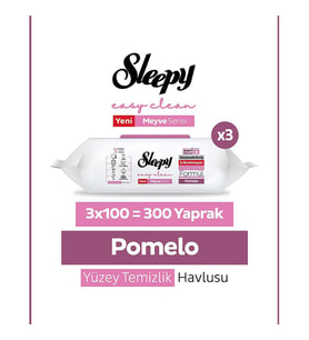 Sleepy Yüzey Temizlik Havlusu 100 lü Pomelo 3 lü