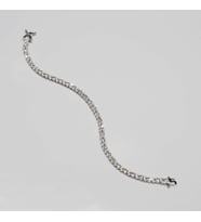920 - 4 mm Su Yolu Dikdörtgen Gümüş Bileklik