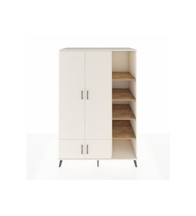 Kronos Dolap 6 Raflı 4 Kapaklı Tek Askılı 132x59x195 Aytaşı-Aytaşı/Çam