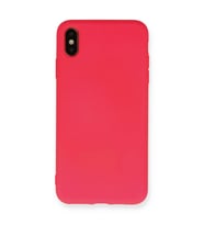 Apple İphone Xs Max Kılıf Nano İçi Kadife Silikon - Koyu Pembe