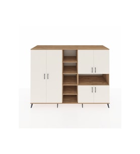 Kronos Dolap 13 Raflı 6 Kapaklı 220x59x163 Çam-Aytaşı/Çam