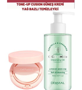 Cell Fusion C Renklendirici Kompakt Güneş Kremi 13 gr ve Dermal Yağ Bazlı Temizleyici