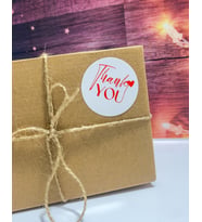Thank You Yazılı Yuvarlak Yapışkanlı Etiket 5x5 cm 100 Adet