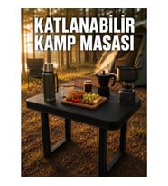 Mey İthalat® Katlanabilir Kamp Masası Taşınabilir Plastik Piknik ve Bahçe Masası İçin Uygun