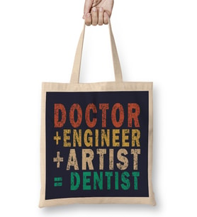 Doctor Engineer Artist Dentist 013 Bez Çanta Uzun Saplı