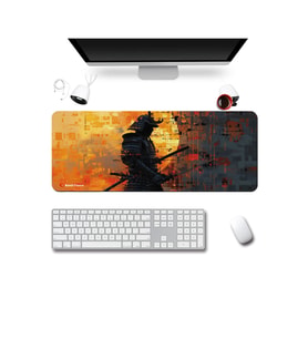 SonicTouch UltraGrand Gölge Savaşçı Gamer Oyuncu Xxl Sarı Siyah Klavye Mouse Pad 40x90Cm